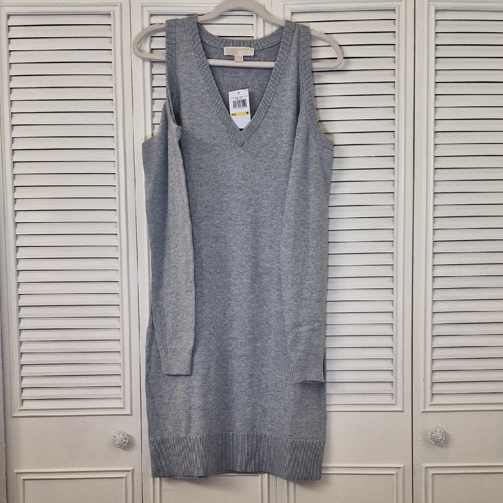 MICHAEL KORS, MEDIUM Pearl Heather Sleeveless Knit Dress, NWT